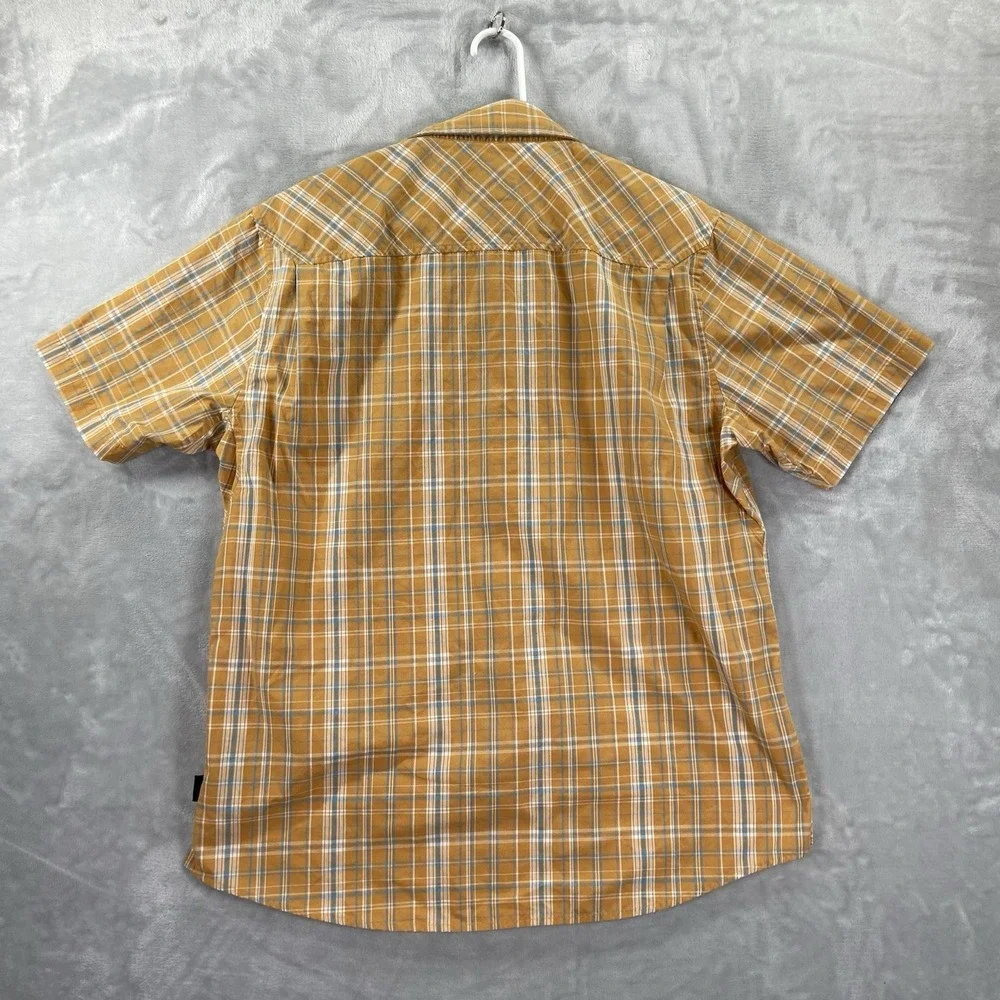 Magpul Industries Shirt men's Large Snap Buttons Plaid Chest Pocket Short Sleeve